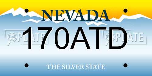 170ATD Nevada License Plate