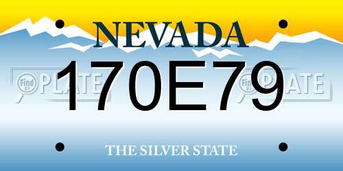 170E79 Nevada License Plate