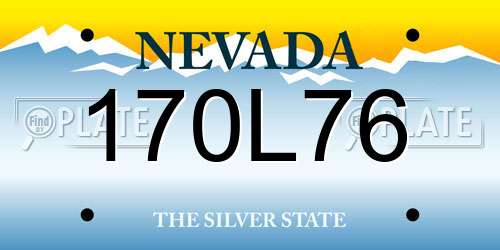 170L76 Nevada License Plate