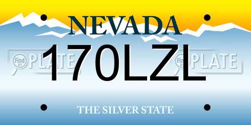 170LZL Nevada License Plate