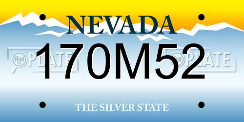 170M52 Nevada License Plate