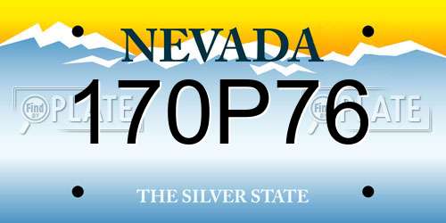170P76 Nevada License Plate