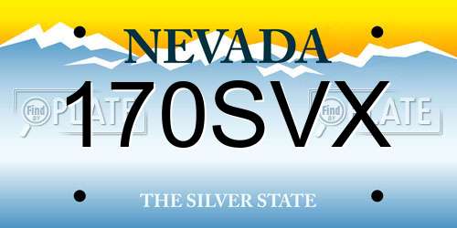 170SVX Nevada License Plate