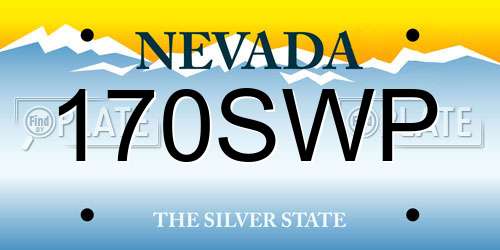 170SWP Nevada License Plate