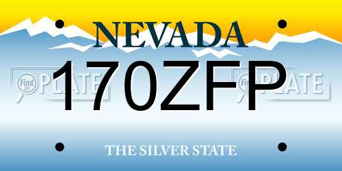 170ZFP Nevada License Plate