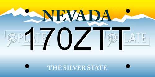 170ZTT Nevada License Plate