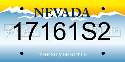 17161S2 Nevada License Plate