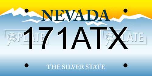 171ATX Nevada License Plate