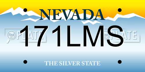 171LMS Nevada License Plate