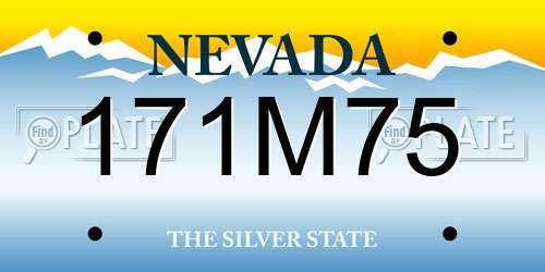 171M75 Nevada License Plate