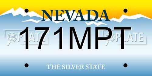 171MPT Nevada License Plate