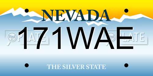 171WAE Nevada License Plate