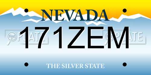 171ZEM Nevada License Plate