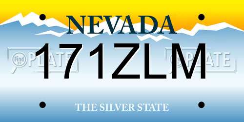 171ZLM Nevada License Plate
