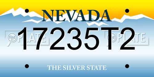 17235T2 Nevada License Plate