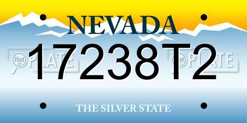 17238T2 Nevada License Plate