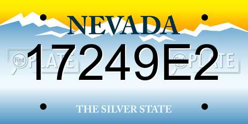 17249E2 Nevada License Plate