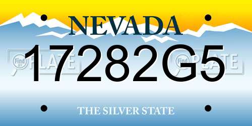 17282G5 Nevada License Plate