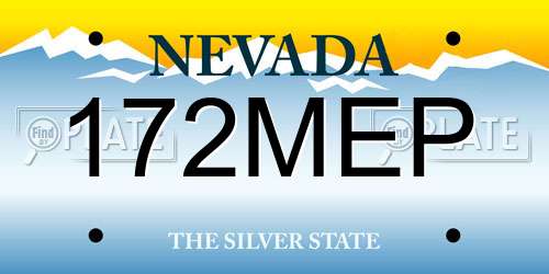 172MEP Nevada License Plate