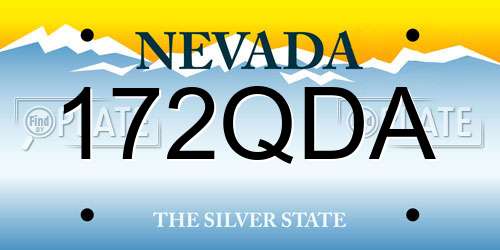 172QDA Nevada License Plate