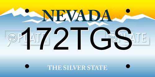 172TGS Nevada License Plate