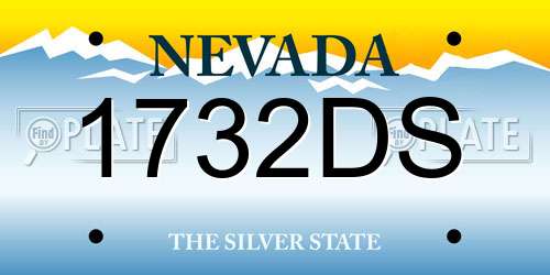 1732DS Nevada License Plate