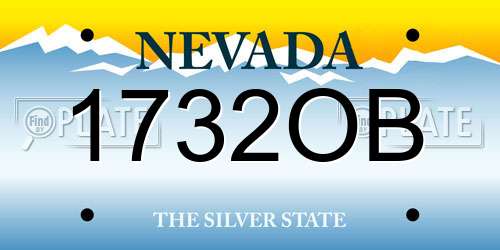 1732OB Nevada License Plate