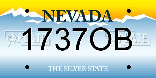 1737OB Nevada License Plate