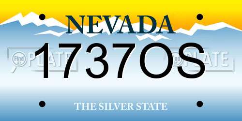 1737OS Nevada License Plate