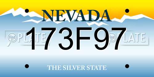 173F97 Nevada License Plate