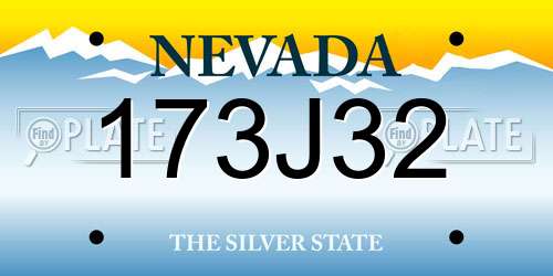 173J32 Nevada License Plate