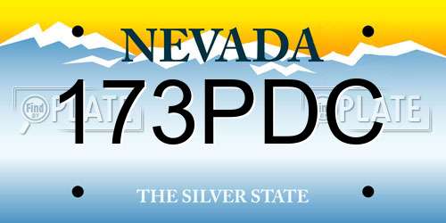 173PDC Nevada License Plate