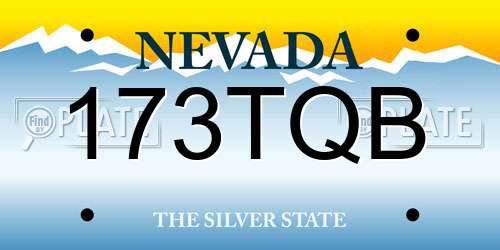 173TQB Nevada License Plate