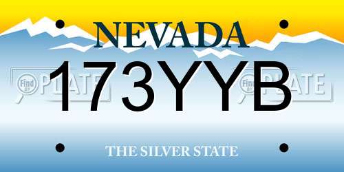173YYB Nevada License Plate