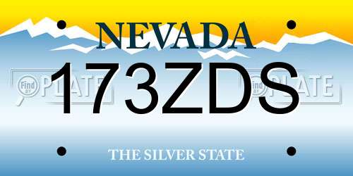 173ZDS Nevada License Plate