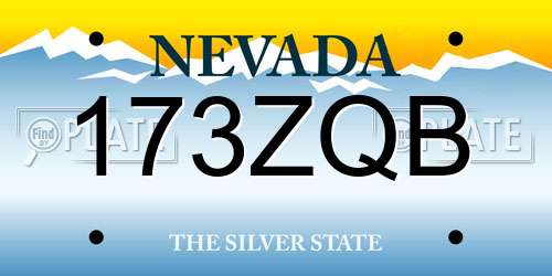 173ZQB Nevada License Plate