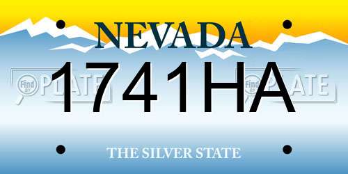 1741HA Nevada License Plate