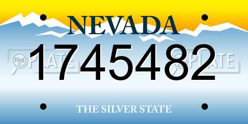 1745482 Nevada License Plate