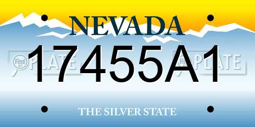 17455A1 Nevada License Plate