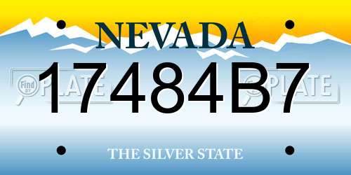 17484B7 Nevada License Plate