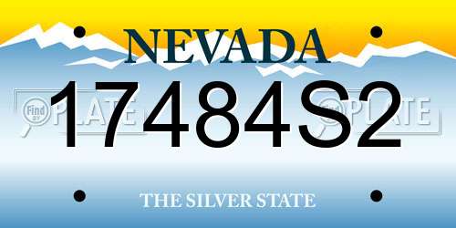17484S2 Nevada License Plate
