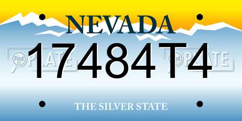 17484T4 Nevada License Plate