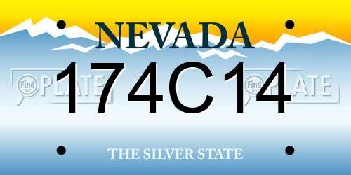 174C14 Nevada License Plate