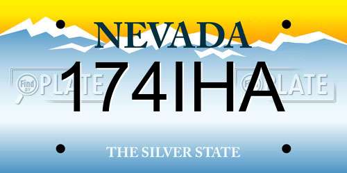 174IHA Nevada License Plate