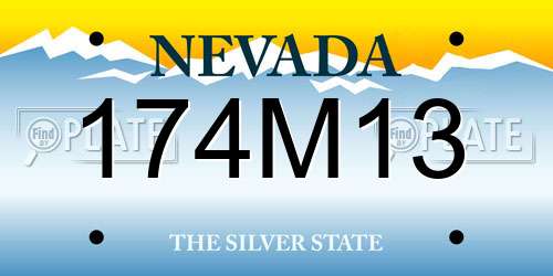 174M13 Nevada License Plate