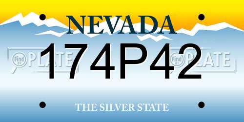 174P42 Nevada License Plate