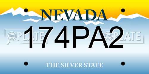 174PA2 Nevada License Plate