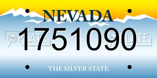 1751090 Nevada License Plate