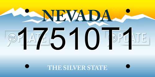 17510T1 Nevada License Plate