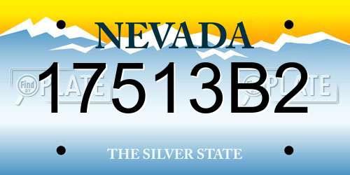 17513B2 Nevada License Plate